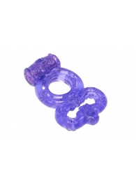Фиолетовое эрекционное кольцо Rings Treadle с подхватом - Lola Games - в Батайске купить с доставкой