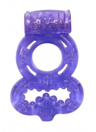 Фиолетовое эрекционное кольцо Rings Treadle с подхватом - Lola Games - в Батайске купить с доставкой