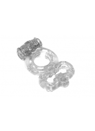 Прозрачное эрекционное кольцо Rings Treadle с подхватом - Lola Games - в Батайске купить с доставкой