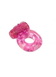 Розовое эрекционное кольцо с вибрацией Rings Axle-pin - Lola Games - в Батайске купить с доставкой