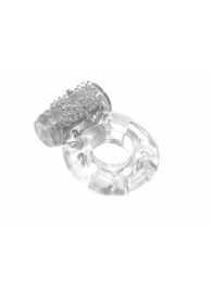 Прозрачное эрекционное кольцо с вибрацией Rings Axle-pin - Lola Games - в Батайске купить с доставкой