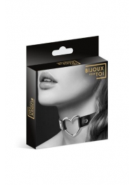 Чёрный чокер с кольцом в форме сердца - Bijoux Pour Toi - купить с доставкой в Батайске