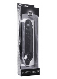 Чёрная увеличивающая насадка на член Mamba Cock Sheath Packaged - 16,5 см. - XR Brands - в Батайске купить с доставкой
