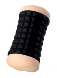 Двухсторонний мастурбатор JOS JANICE в черном цилиндре - JOS - в Батайске купить с доставкой