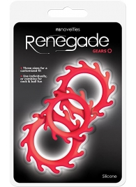 Набор из 3 красных эрекционных колец Renegade Gears - NS Novelties - в Батайске купить с доставкой