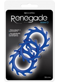 Набор из 3 синих эрекционных колец Renegade Gears - NS Novelties - в Батайске купить с доставкой