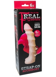 Насадка REAL Standard со спиралевидным узором - 19 см. - LOVETOY (А-Полимер) - купить с доставкой в Батайске