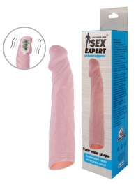 Телесная насадка с вибрацией Sex Expert - 18 см. - Sex Expert - в Батайске купить с доставкой