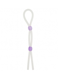 Прозрачное эрекционное кольцо-лассо SILICONE LASSO COCK RING DUAL BEADS - NMC - в Батайске купить с доставкой