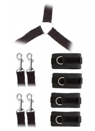 Комплект наручников и поножей LUXURIOUS BED RESTRAINT CUFF SET - Blush Novelties - купить с доставкой в Батайске