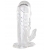 Прозрачная гелевая насадка с клиторальным отростком - 13 см. - Toyfa Basic - в Батайске купить с доставкой
