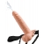 Телесный полый страпон с имитацией эякуляции 7.5  Hollow Squirting Strap-On with Balls Flesh - 21,6 см. - Pipedream - купить с доставкой в Батайске