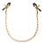 Чёрные с золотом зажимы на соски Gold Chain Nipple Clamps - Pipedream - купить с доставкой в Батайске