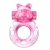Розовое эрекционное виброкольцо на пенис Pink Bear - Baile - в Батайске купить с доставкой