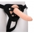 Телесный страпон на черных трусиках STRAP ON REAL DILDO - 20 см. - Dream Toys - купить с доставкой в Батайске