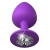 Фиолетовая анальная пробка со стразом Her Little Gem Large Plug - 9,5 см. - Pipedream - купить с доставкой в Батайске