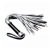 Серебристая плетка Struggle My Flogger с черной ручкой - 45 см. - Lovetoy - купить с доставкой в Батайске