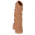 Телесная насадка с венками и открытой головкой Nude Sleeve L - 14 см. - KOKOS - в Батайске купить с доставкой