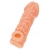 Телесная закрытая насадка с венками Cock Sleeve Size M - 15,6 см. - KOKOS - в Батайске купить с доставкой