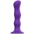 Фиолетовая насадка Strap-On-Me Dildo Geisha Balls size M - Strap-on-me - купить с доставкой в Батайске