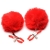 Красные зажимы на соски с помпонами Pom Pom - XR Brands - купить с доставкой в Батайске