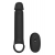 Черная насадка-удлинитель с вибрацией Vibrating Extender With Remote - Dream Toys - в Батайске купить с доставкой