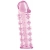 Розовая насадка на пенис с шипами - 12,5 см. - A-toys - в Батайске купить с доставкой