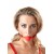 Силиконовый кляп-шар на чёрных ремешках Red Gag silicone - Orion - купить с доставкой в Батайске