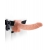 Телесный полый страпон с вибрацией Vibrating Hollow Strap-On with Balls - 24 см. - Pipedream - купить с доставкой в Батайске