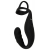 Черное эрекционное кольцо со стимуляцией промежности и анальной пробкой Cock Ring with RC Prostate Plug - Orion - в Батайске купить с доставкой