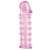 Гелевая розовая насадка на фаллос с шипами - 12 см. - Toyfa Basic - в Батайске купить с доставкой