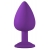 Большая фиолетовая анальная пробка Emotions Cutie Large с голубым кристаллом - 10 см. - Lola Games - купить с доставкой в Батайске
