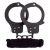 Чёрные наручники из листового металла в комплекте с веревкой BONDX METAL CUFFS LOVE ROPE SET - Dream Toys - купить с доставкой в Батайске