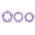 Набор из 3 фиолетовых эрекционных колец Stay Hard Beaded Cockrings - Blush Novelties - в Батайске купить с доставкой