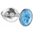 Малая серебристая анальная пробка Diamond Light blue Sparkle Small с голубым кристаллом - 7 см. - Lola Games - купить с доставкой в Батайске