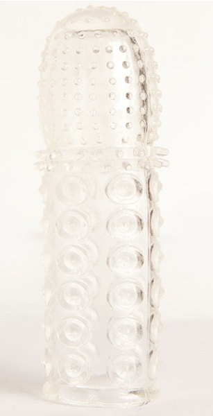 Прозрачная закрытая гелевая насадка - 13,5 см. - Toyfa Basic - в Батайске купить с доставкой