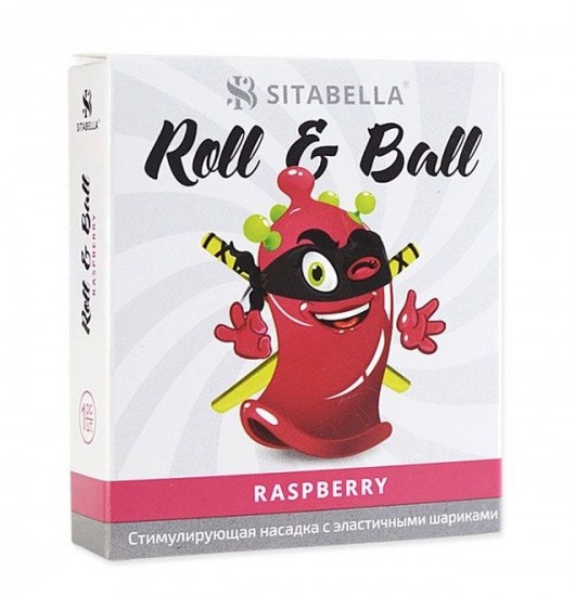Стимулирующий презерватив-насадка Roll   Ball Raspberry - Sitabella - купить с доставкой в Батайске