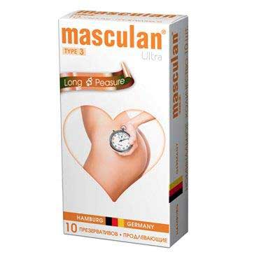 Розовые презервативы Masculan Ultra Long Pleasure с колечками, пупырышками и продлевающим эффектом - 10 шт. - Masculan - купить с доставкой в Батайске