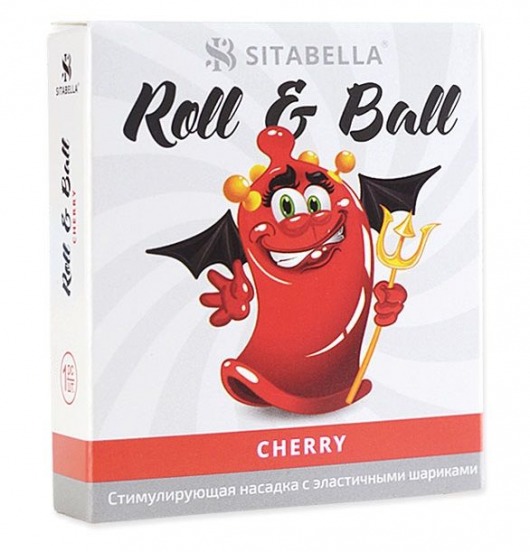 Стимулирующий презерватив-насадка Roll   Ball Cherry - Sitabella - купить с доставкой в Батайске