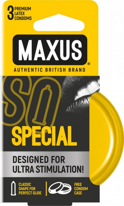 Презервативы с точками и рёбрами в железном кейсе MAXUS Special - 3 шт. - Maxus - купить с доставкой в Батайске