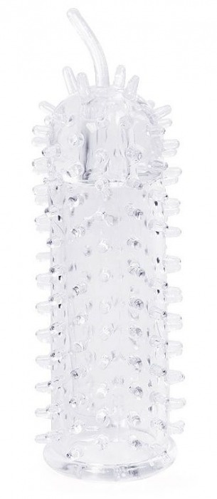 Закрытая рельефная насадка Crystal sleeve с усиками - 12 см. - Erowoman-Eroman - в Батайске купить с доставкой