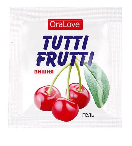 Пробник гель-смазки Tutti-frutti с вишнёвым вкусом - 4 гр. - Биоритм - купить с доставкой в Батайске
