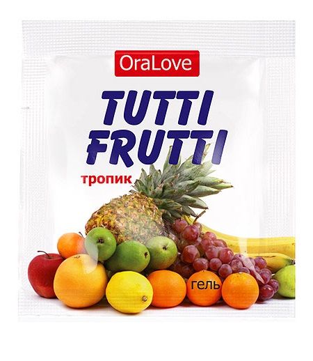 Пробник гель-смазки Tutti-frutti со вкусом тропических фруктов - 4 гр. - Биоритм - купить с доставкой в Батайске
