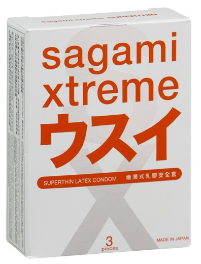 Ультратонкие презервативы Sagami Xtreme SUPERTHIN - 3 шт. - Sagami - купить с доставкой в Батайске