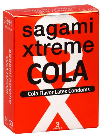 Ароматизированные презервативы Sagami Xtreme COLA - 3 шт. - Sagami - купить с доставкой в Батайске