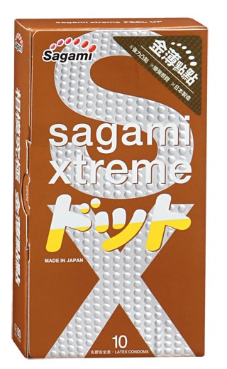 Презервативы Sagami Xtreme FEEL UP с точечной текстурой и линиями прилегания - 10 шт. - Sagami - купить с доставкой в Батайске