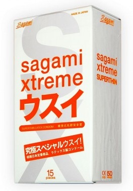 Ультратонкие презервативы Sagami Xtreme SUPERTHIN - 15 шт. - Sagami - купить с доставкой в Батайске