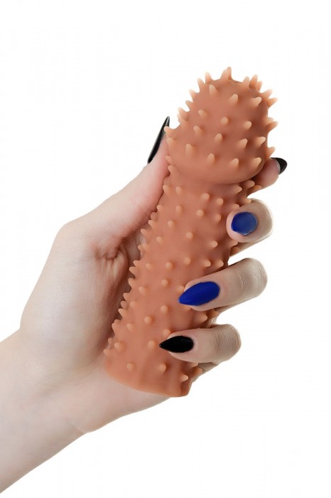 Телесная реалистичная насадка KOKOS Extreme Sleeve 07 с дополнительной стимуляцией - 12,7 см. - KOKOS - в Батайске купить с доставкой