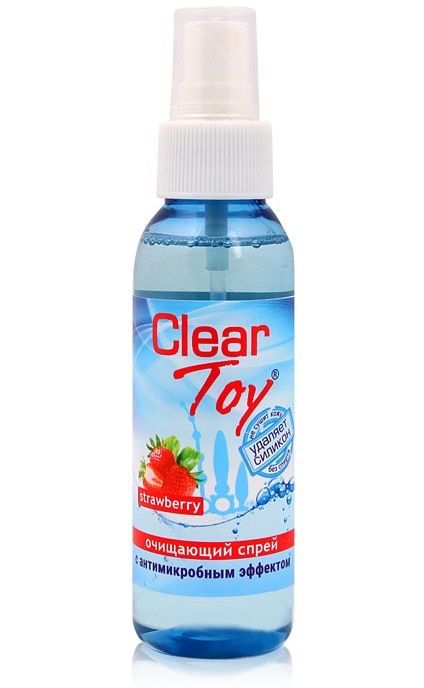 Очищающий спрей для игрушек CLEAR TOY Strawberry - 100 мл. - Биоритм - купить с доставкой в Батайске