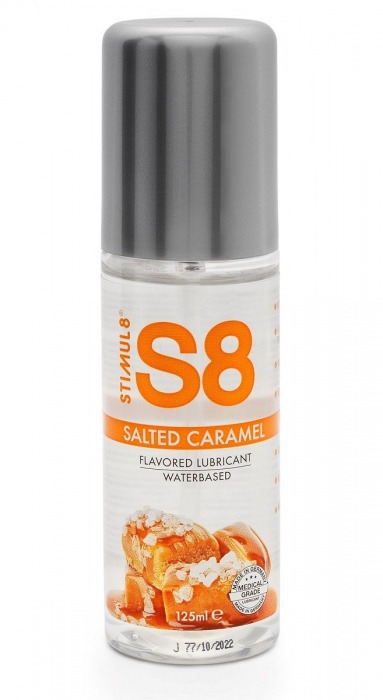 Смазка на водной основе S8 Flavored Lube со вкусом соленой карамели - 125 мл. - Stimul8 - купить с доставкой в Батайске